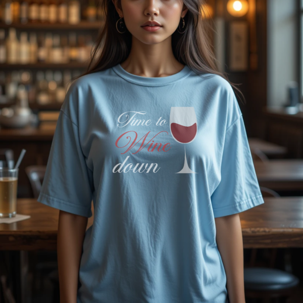 Time to Wine down | Relaxed Fit Round Neck